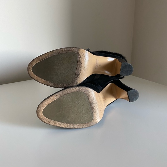 Aquatalia Grandly Suede-Rabbit Fur Lace-Up Boot Black - Picture 13 of 16